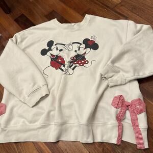 Gap x Disney Minnie Mickey Mouse Relaxed Fit Customize Bow Sweatshirt 2XL